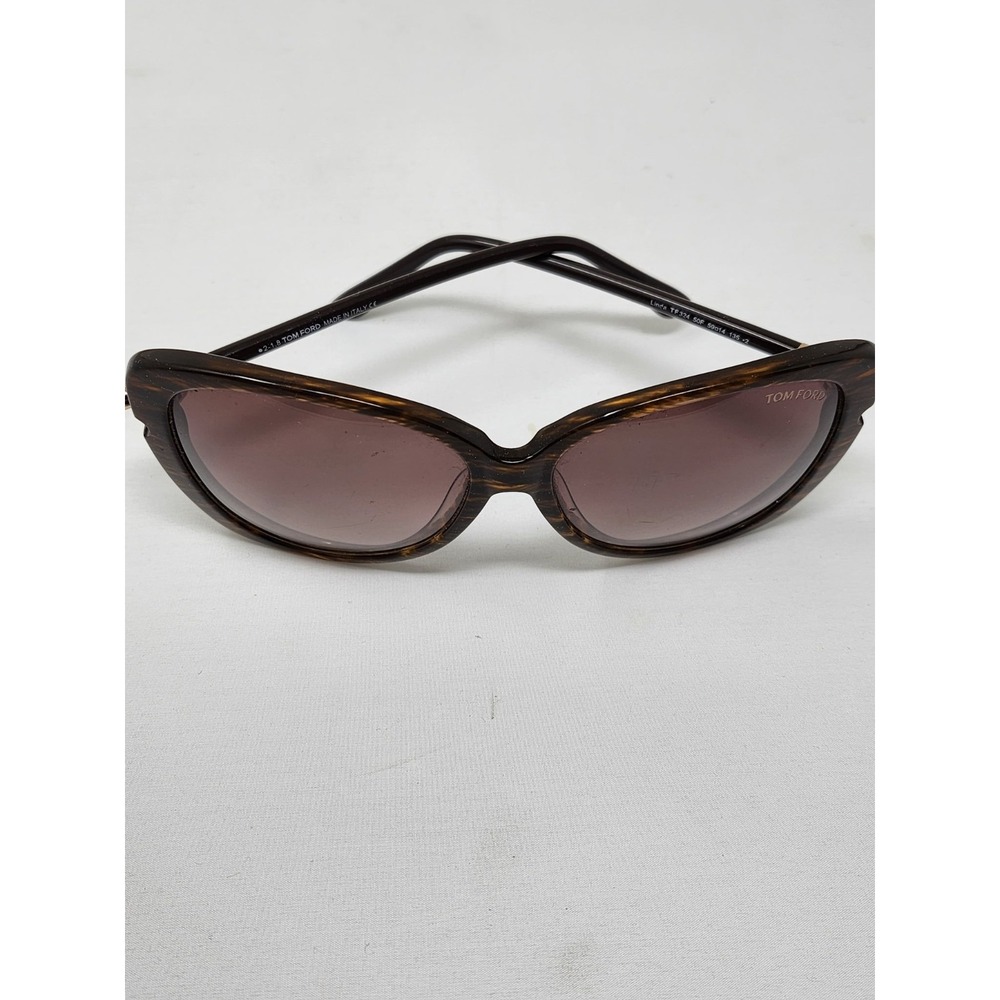 Tom Ford Linda TF 324 50F Brown Tortoise Butterfly Sunglasses‎ 59-14 135